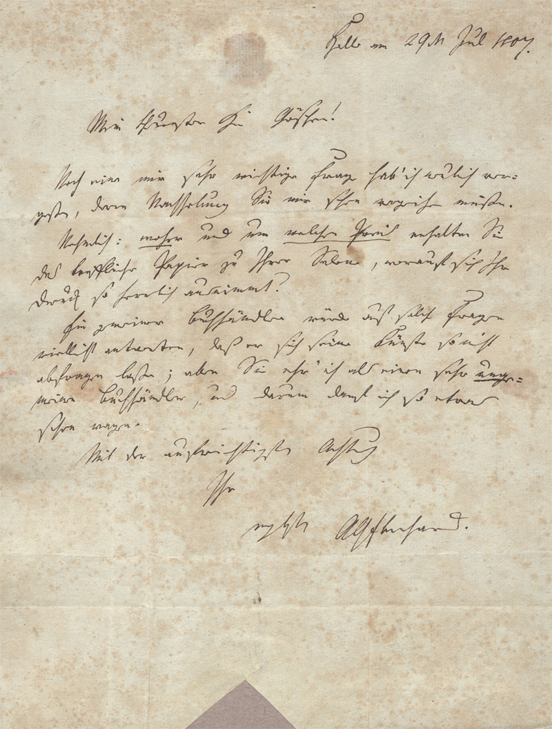 Lot 2320, Auction 128, Eberhard, August Gottlob, 2 Briefe, einer an Göschen in Leipzig, der zweite nach Dresden. 1807-1817