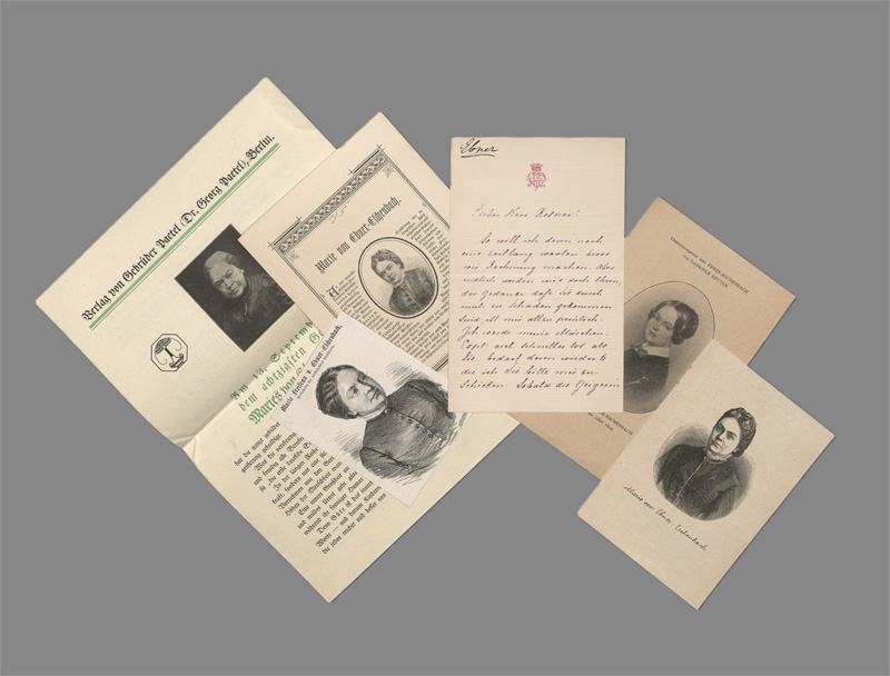 Lot 2321, Auction 128, Ebner-Eschenbach, Marie von, Brief an Leopold Rosner + Beilagen. 1874