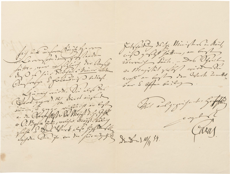 Lot 2345, Auction  128, Carus, Carl Gustav, Brief an einen Professor. Dresden 1854
