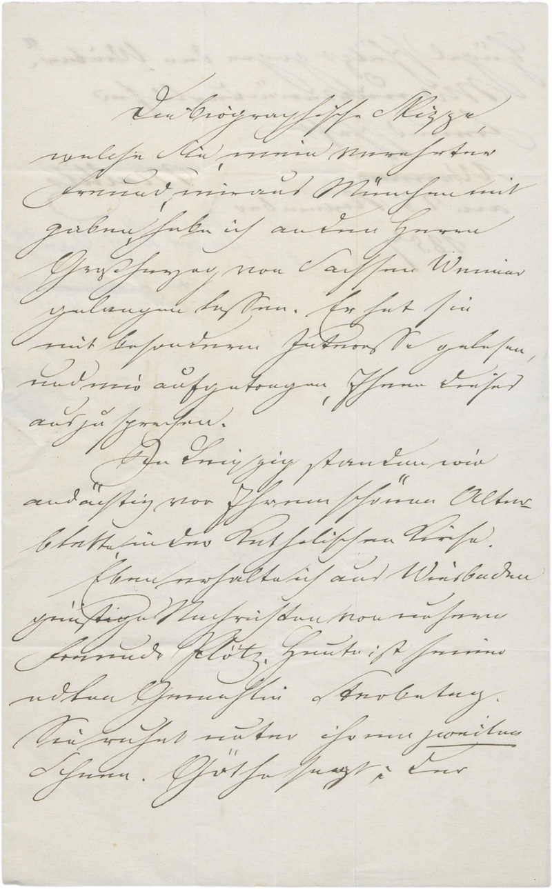 Lot 2349, Auction 128, Maltitz, Apollonius August Frhr von, Brief an den Maler Vogel von Vogelstein. 1857 + Beilagen