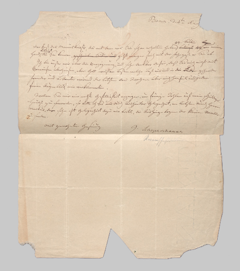 Lot 2352, Auction 128, Schopenhauer, Johanna, Brief an den Buchhändler Brockhaus in Leipzig. 1833