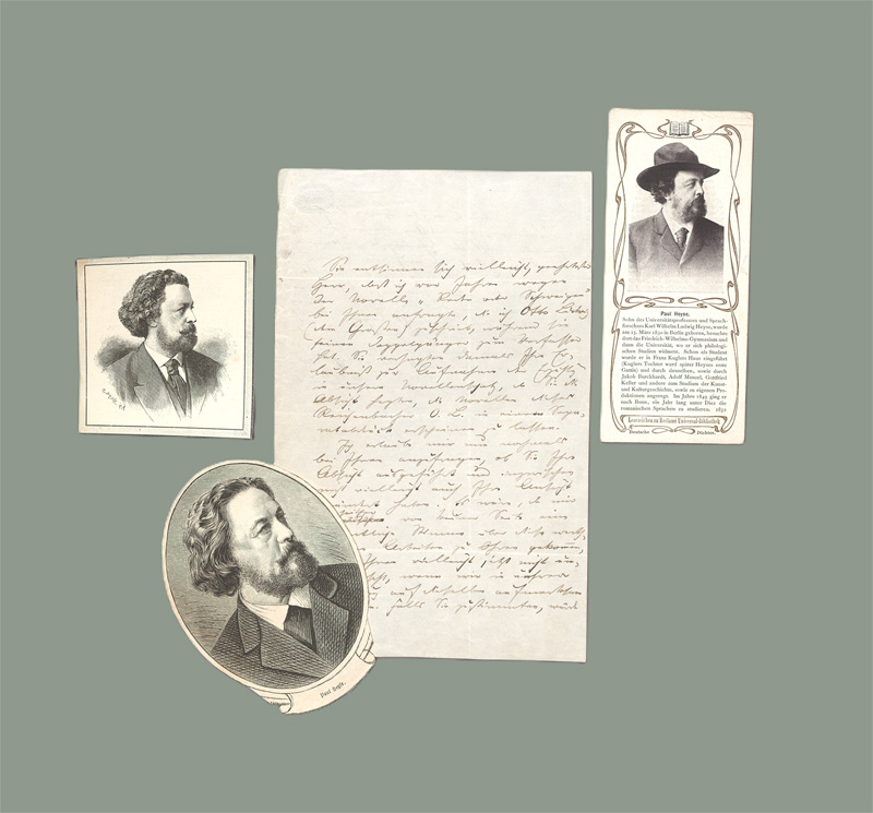 Lot 2359, Auction 128, Heyse, Paul, Brief an den Autor einer Novelle. 1873
