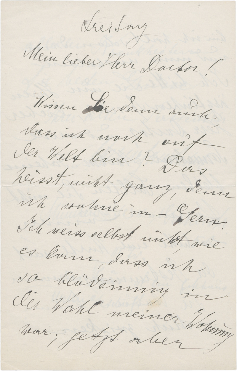 Lot 2364, Auction 128, Janitschek, Maria, Brief an einen Arzt.