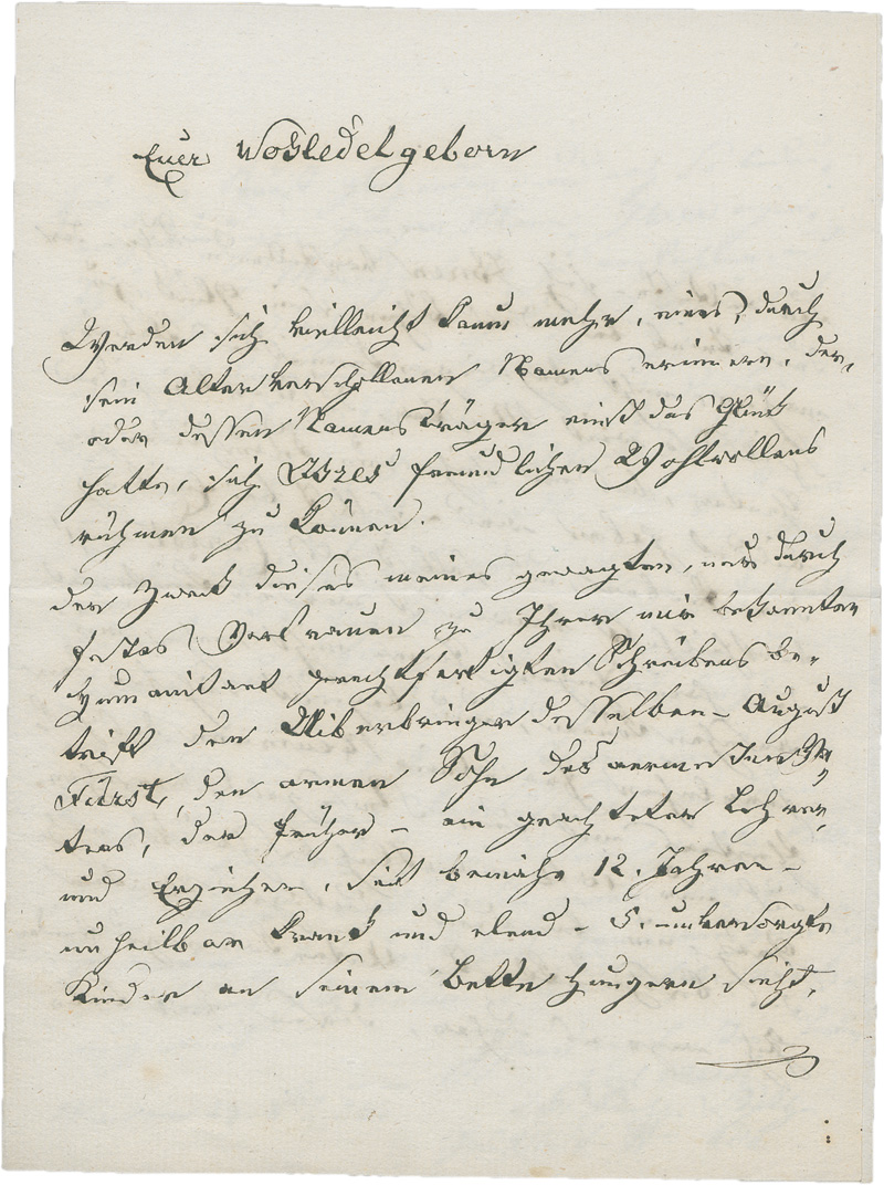 Lot 2380, Auction 128, Meisl, Carl, Empfehlungsschreiben für einen Schauspiel-Aspiranten. 1853