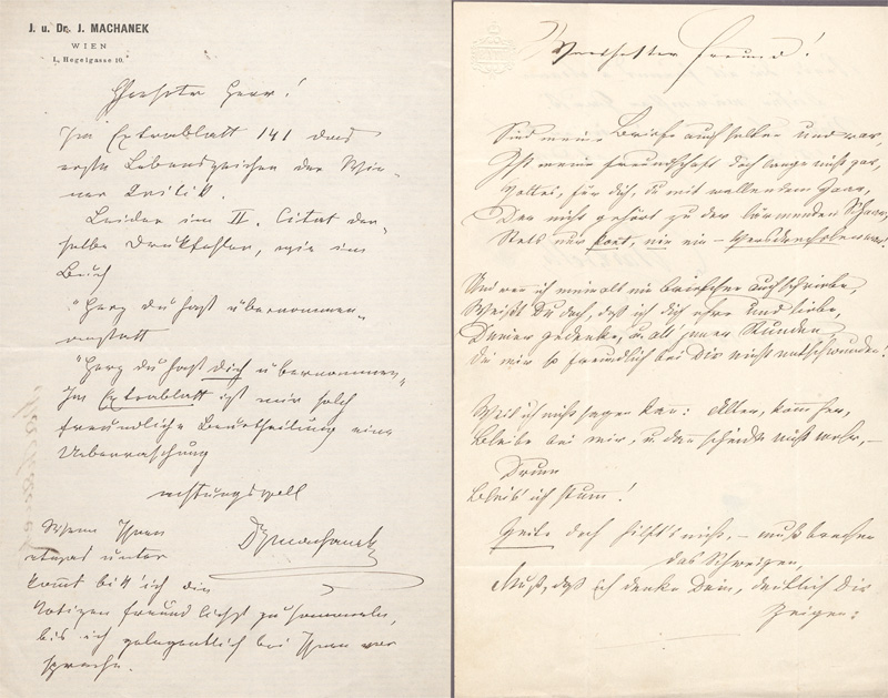 Lot 2396, Auction 128, Österreichische Schriftsteller des 18. und 19. Jahrhunderts, 44 Autographen