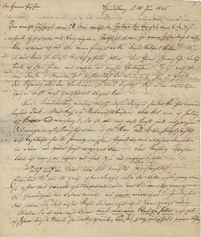 Lot 2403, Auction 128, Rudolphi, Caroline Christiane, Brief an den Verleger Göschen. Heidelberg 1806