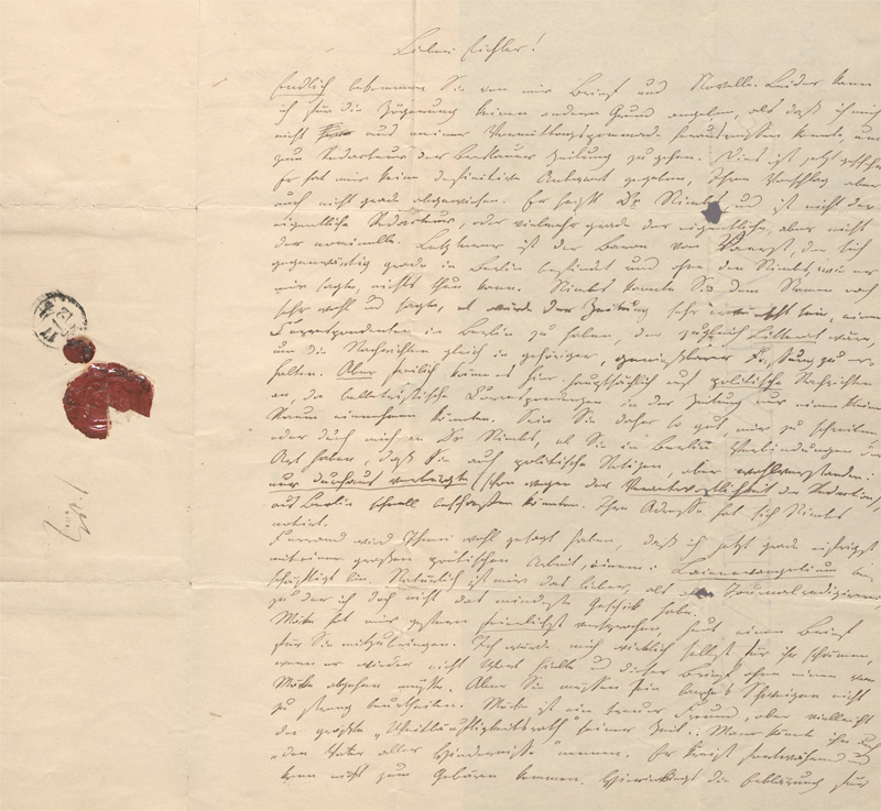 Lot 2407, Auction 128, Sallet, Friedrich von, Brief an Ludwig Eichler über die Breslauer Zeitung. 1839