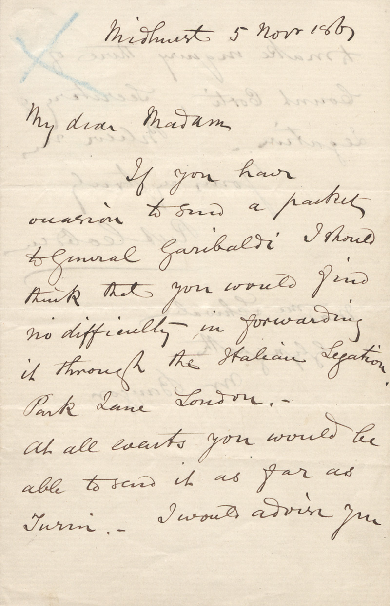 Lot 2465, Auction 128, Cobden, Richard, Brief an Madame Schwabe. 1861
