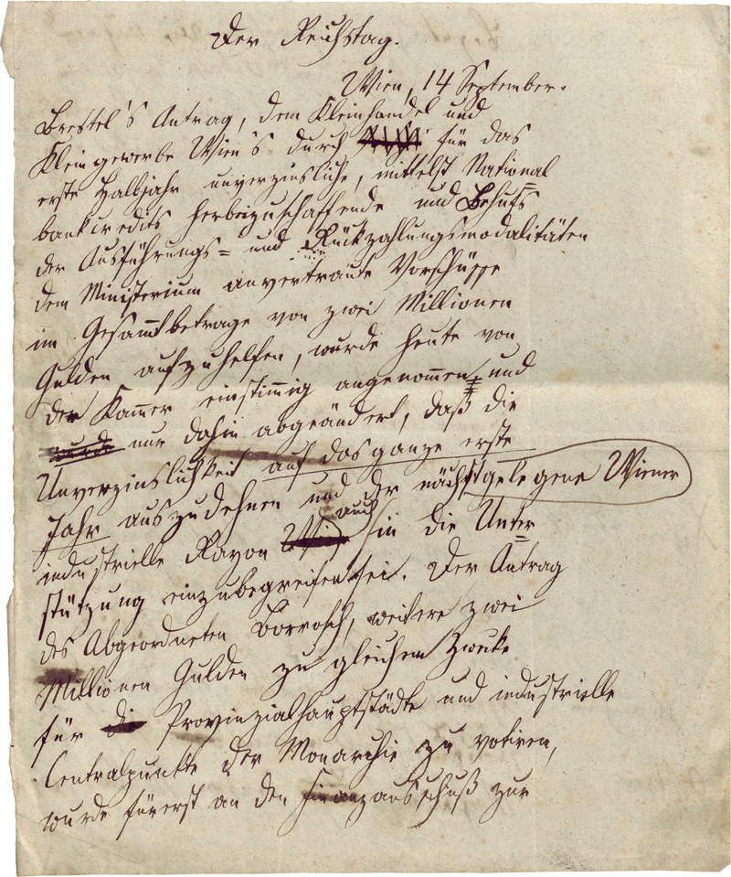 Lot 2490, Auction 128, Tausenau, Carl, Politisches Manuskript mit Unterschrift. Wohl 1848