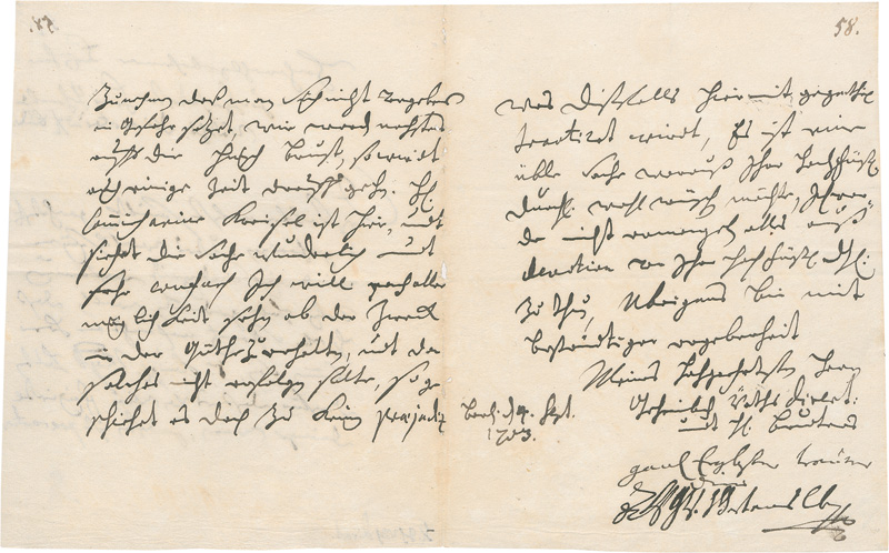 Lot 2492, Auction 128, Wartensleben, Alexander Hermann Graf von, Eigenhändiger Brief an einen Direktor des Geheimen Rates. 1703