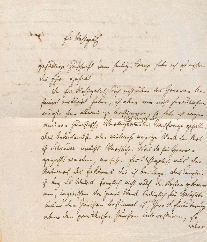 Lot 2616, Auction  128, Froriep, Ludwig Friedrich von, Brief aus Weimar an einen Juristen wegen dessen Honorar. 1823.