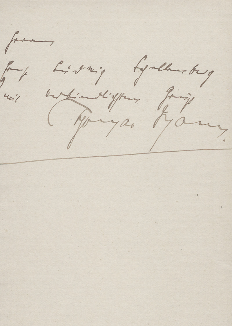 Lot 2628, Auction 128, Mann, Thomas, Signiertes Billet an Ernst Ludwig Schellenberg