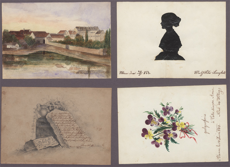 Lot 2644, Auction 128, Stammbuch-Kassette, der Charlotte Brestel in Wien. 1842-1852.