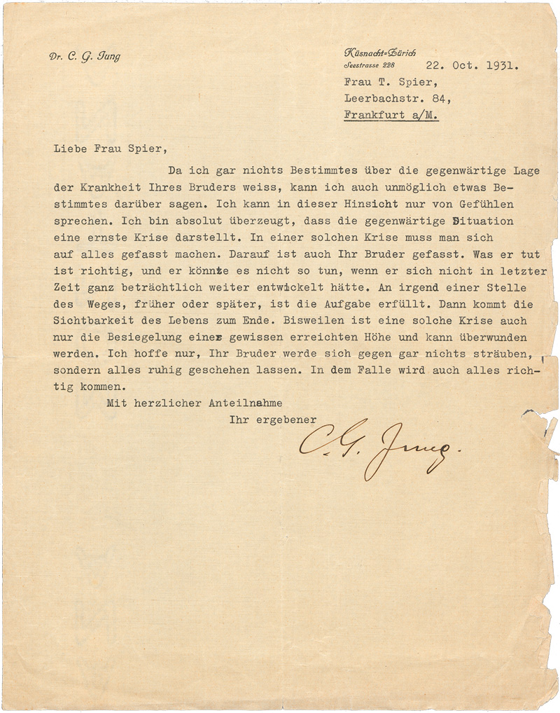 Lot 2666, Auction 128, Jung, Carl Gustav, Brief und Vorlesungs-Mitschrift. 1925-1931