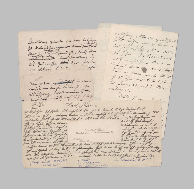 Lot 2709, Auction 128, Peters, Carl, Brief mit Beilagen. 1907