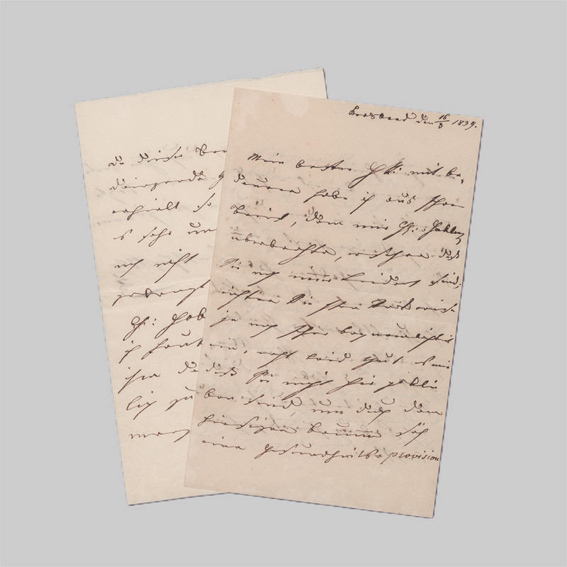 Lot 2710, Auction 128, Ernst II., Herzog von Sachsen-Coburg-Gotha, Eigenhändiger Brief aus Dresden. 1839