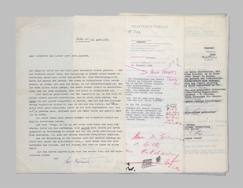 Lot 2733, Auction 128, Bernauer, Rudolf, Brief an Prof. Hans Knudsen + Beigabe Rudolf Forster