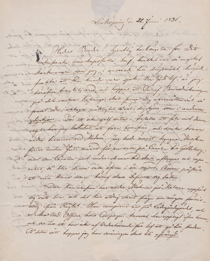 Lot 2735, Auction 128, Crusell, Bernard, Brief an den Chemiker J. J. Berzelius. 1836