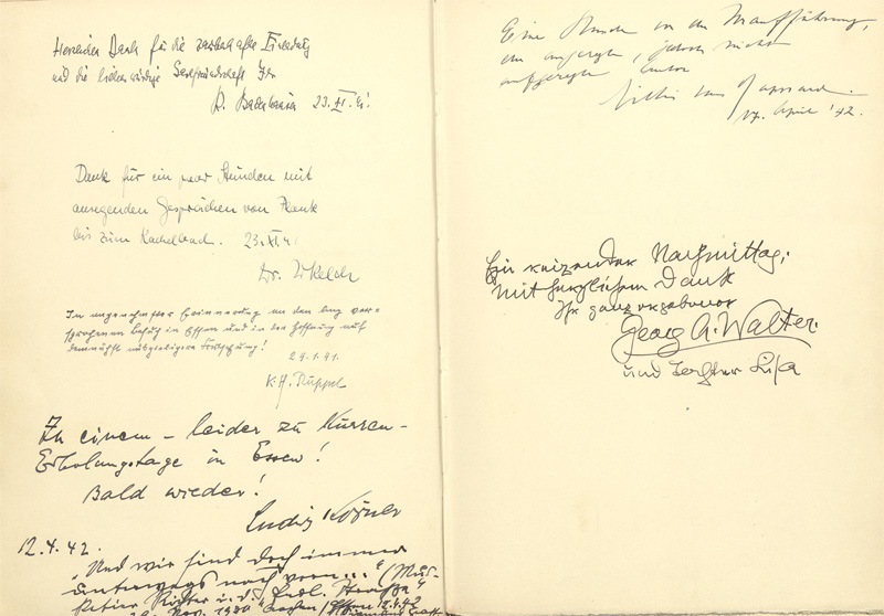 Lot 2742, Auction 128, Gästebuch, des Göttinger Theater-Intendanten Dr. Hans Bauer.