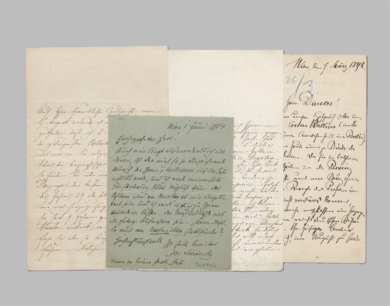 Lot 2752, Auction 128, Neumann, Louise, 2 Briefe + 5 Schauspielerbriefe als Beigaben. 1848-1918
