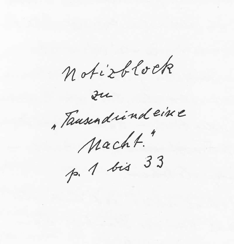 Lot 3163, Auction  128, Jünger, Ernst, Notizblock zu 'Tausendundeine Nacht'  (Widmungsexemplar) mit Beigabe