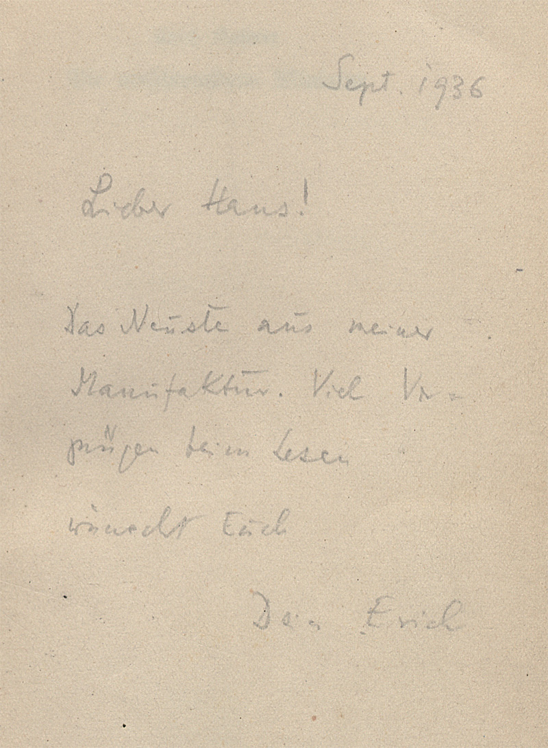 Lot 3176, Auction 128, Kästner, Erich, Die verschwundene Miniatur (Widmungsexemplar)