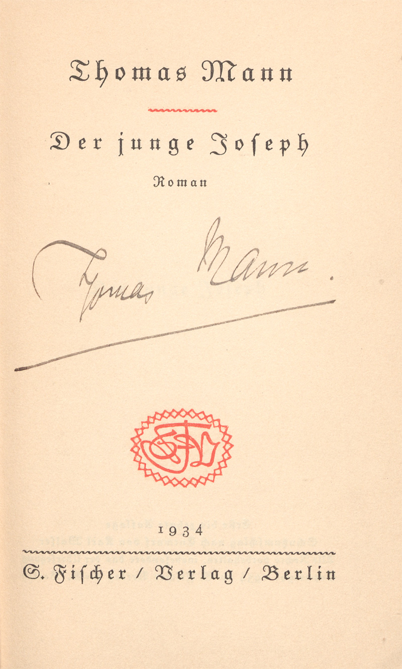 Lot 3217, Auction 128, Mann, Thomas, Joseph und seine Brüder, Bde. I-III