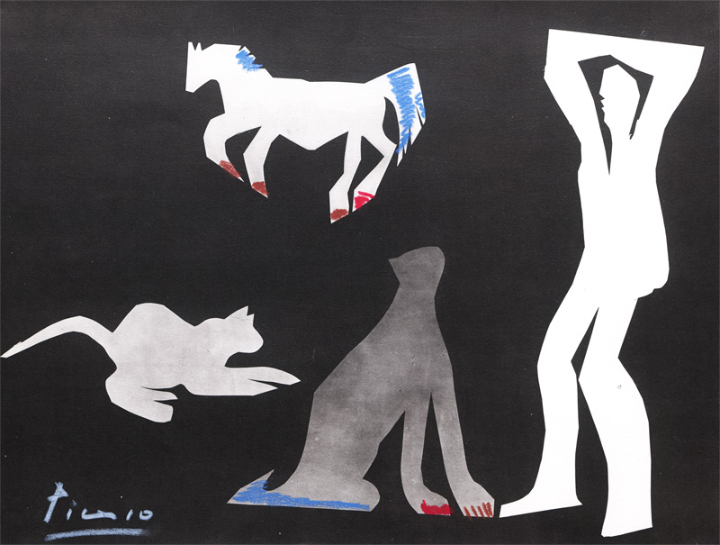 Lot 3273, Auction 128, Picasso, Pablo, Diurnes. Signierte Tafel aus "Diurnes. Décupages et photographies"