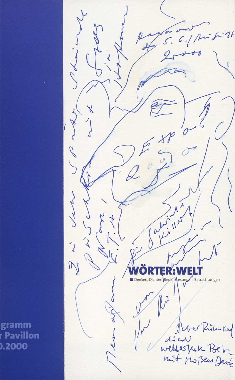 Lot 3304, Auction  128, Rühmkorf, Peter, Drei Werke, jeweils mit eigenh. Widmung und Zeichnung), Beigaben, Briefe
