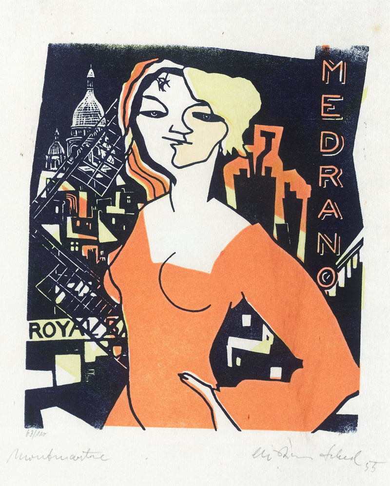 Lot 3310, Auction 128, Schad, Christian, "Montmartre". Farbholzschnitt auf Japanbütten