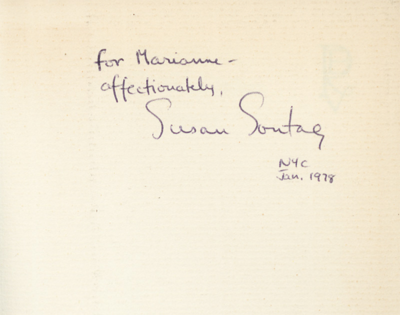 Lot 3329, Auction 128, Sontag, Susan, Drei Werke mit eigenh. Widmung