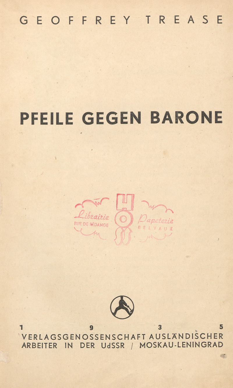 Lot 3340, Auction 128, Trease, Geoffrey, Pfeile gegen Barone