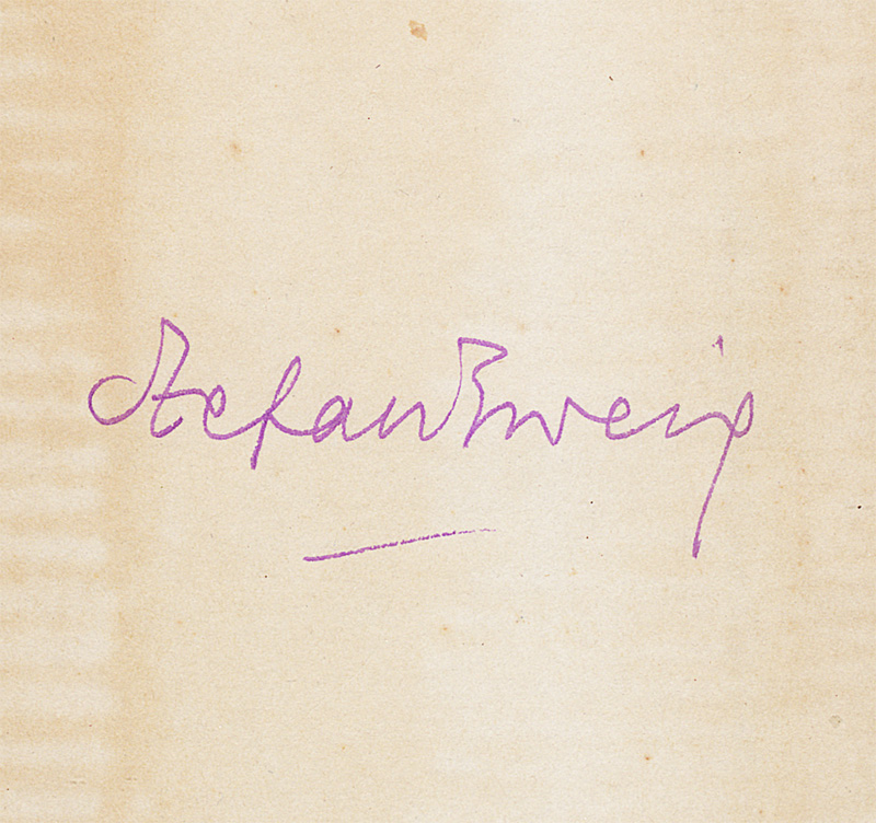 Lot 3363, Auction 128, Zweig, Stefan, Letter from an unknown woman (signiert)