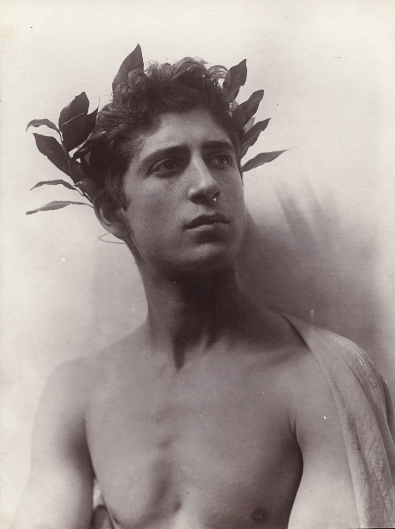 Lot 4042, Auction 128, Gloeden, Wilhelm von, Youth with laurel wreath
