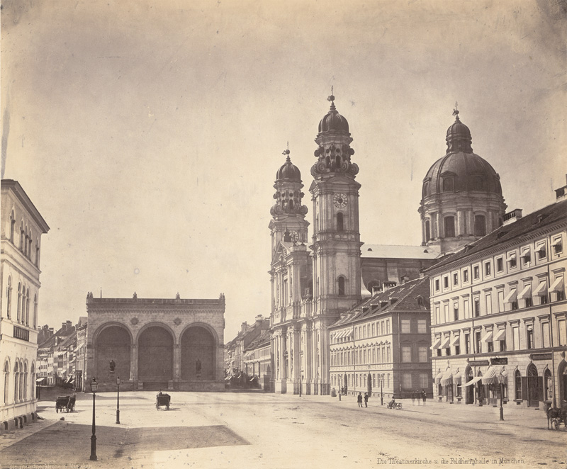 Lot 4049, Auction 128, Hanfstaengl, Franz, Early views of Munich: Die Theatinerkirche und die Feldherrnhalle; Die neue Pinakothek; Das Siegesthor
