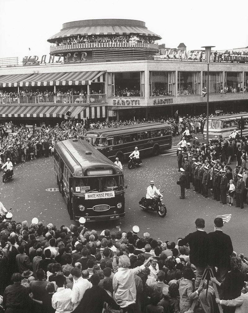 Lot 4181, Auction  128, Jacoby, Max, Crowds lined up at Kranzlereck during John F. Kennedy's visit to Berlin
