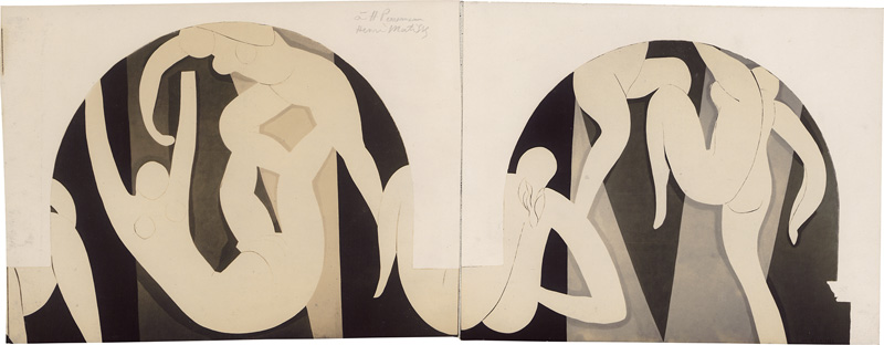 Lot 4209, Auction 128, Matisse, Henri, Photographic reproduction of 2 panels of Matisse's triptych mural La danse de Merion