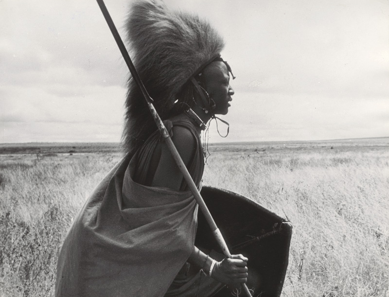 Lot 4221, Auction  128, Riefenstahl, Leni, Maasai warrior on a lion hunt, Tanzania