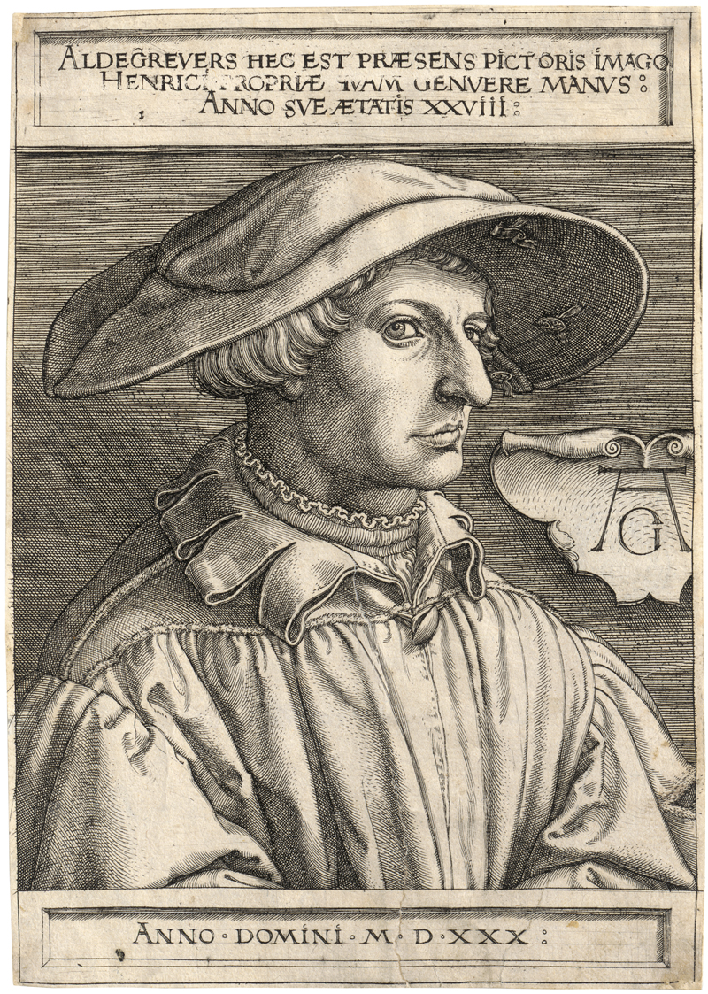 Lot 5004, Auction 128, Aldegrever, Heinrich, Selbstbildnis mit 28 Jahren