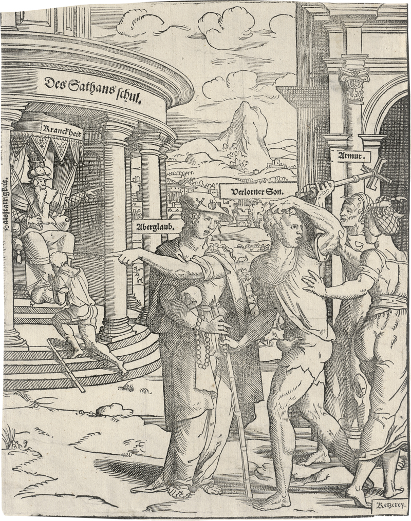 Lot 5011, Auction 128, Anthonisz., Cornelis, Der verlorene Sohn wird zum Tempel Satans geführt
