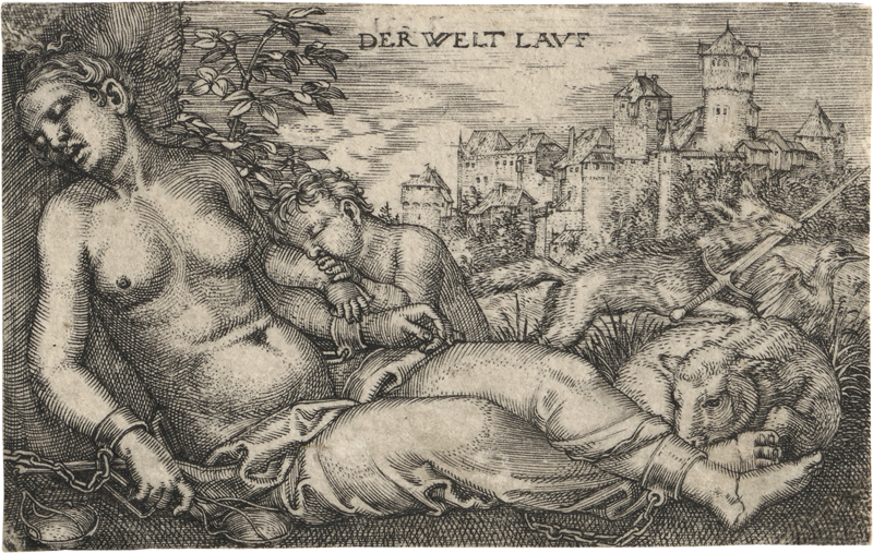 Lot 5017, Auction 128, Beham, Barthel, "Der Welt lauf" - Schlafende Iustitia