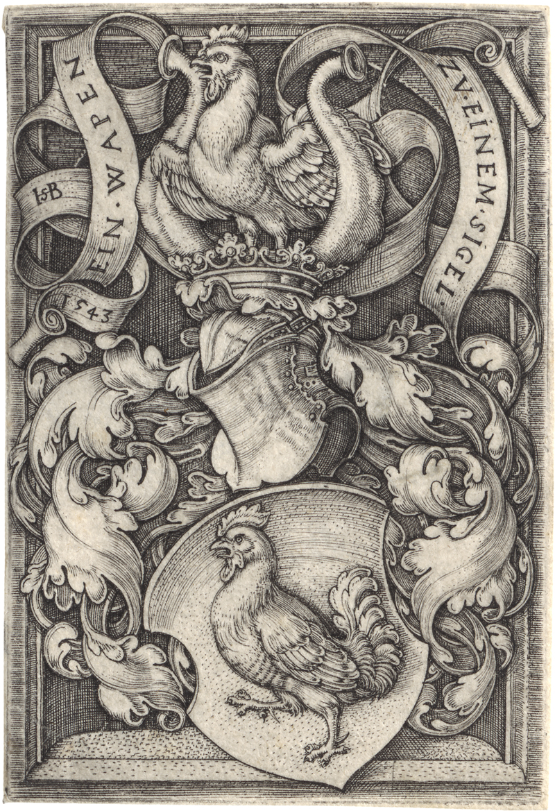 Lot 5025, Auction 128, Beham, Sebald, Das Wappen mit dem Hahn