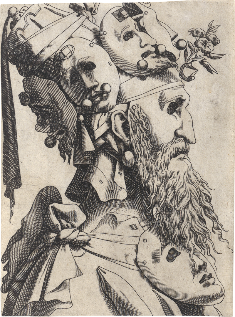 Lot 5037, Auction 128, Boyvin, René - nach, Bärtiger Mann mit einem Mit Masken verziertem Helm
