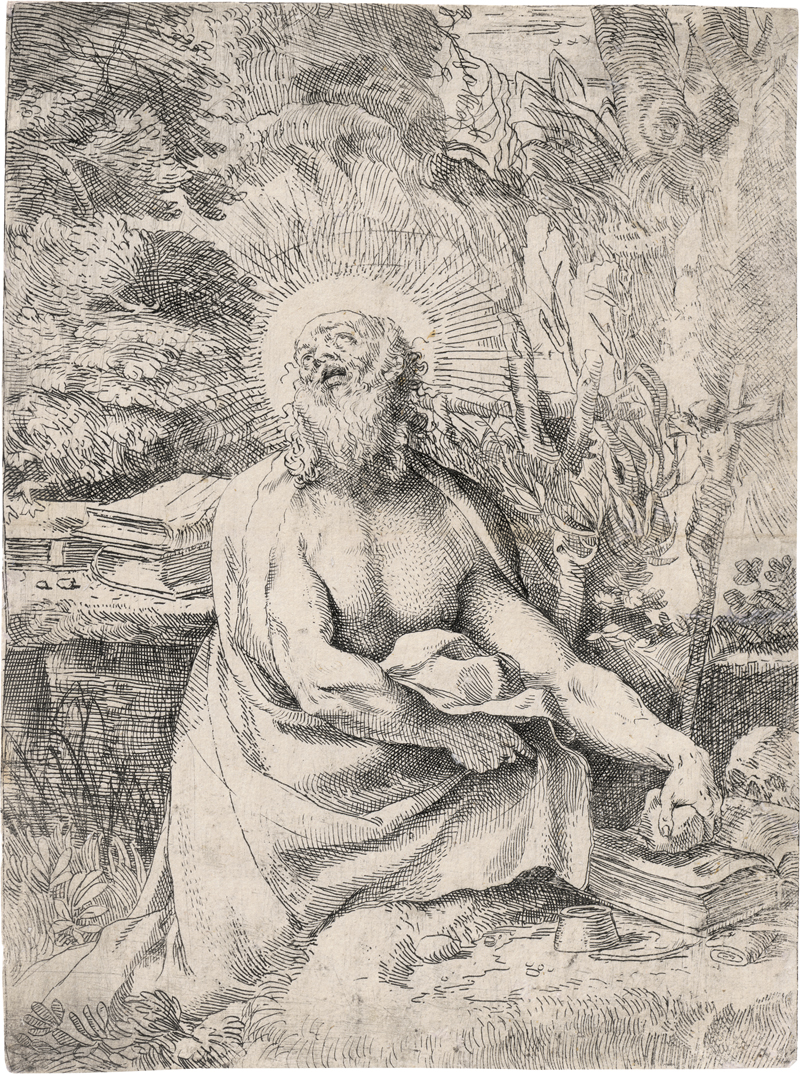 Lot 5048, Auction 128, Carracci, Annibale, Der hl. Hieronymus in der Wildnis