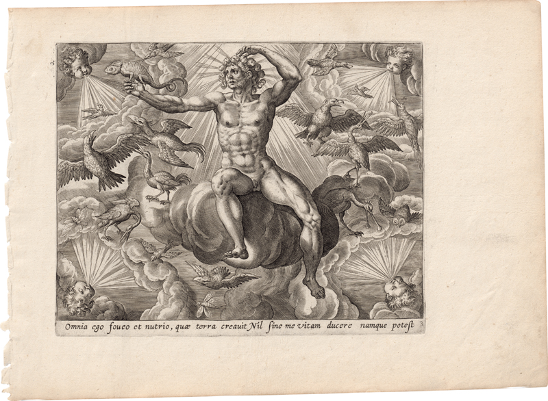 Lot 5052, Auction 128, Collaert, Adriaen, Die vier Elemente: Erde, Wasser, Luft, Feuer