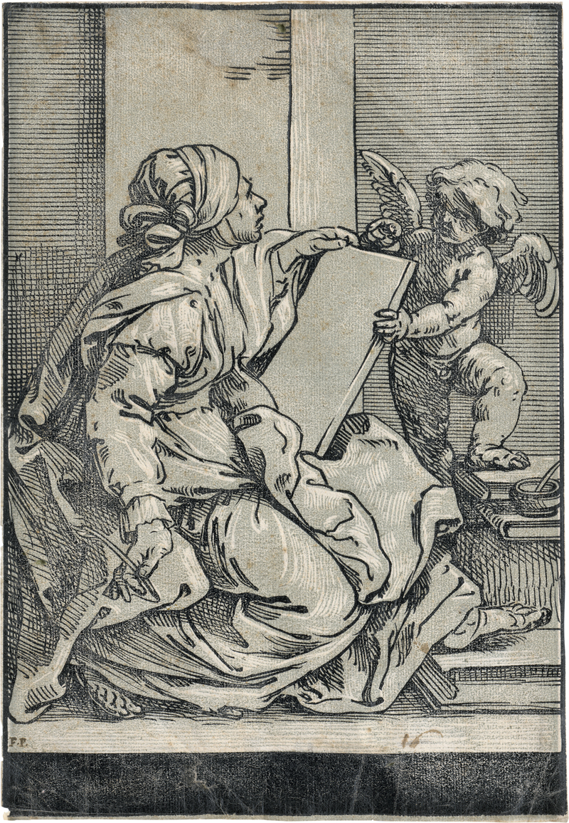 Lot 5054, Auction 128, Coriolano, Bartolomeo, Sibylle mit einer Tafel auf den Knien, rechts ein geflügelter Putto