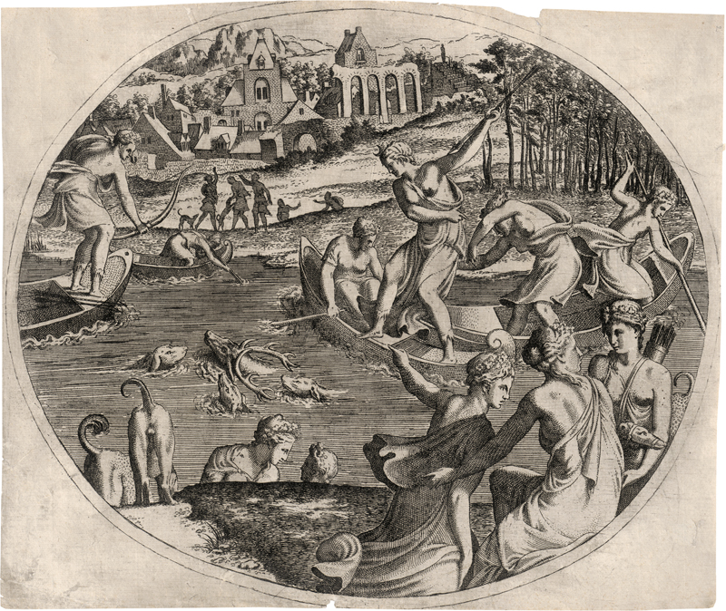 Lot 5055, Auction 128, Davent, Leon, Diana bei der Hirschjagd