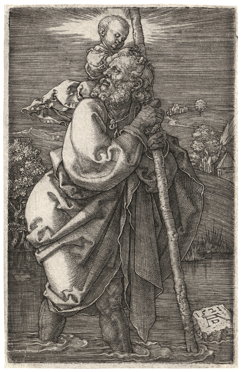 Lot 5069, Auction 128, Dürer, Albrecht, Der hl. Christopherus mit zurückgewandtem Kopfe