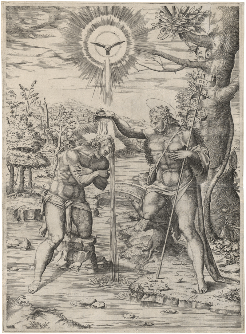 Lot 5135, Auction  128, Italienisch, um 1550. Die Taufe Christi