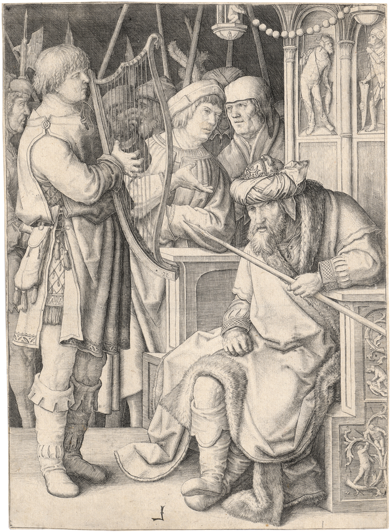 Lot 5141, Auction 128, Leyden, Lucas van, David spielt vor Saul die Harfe